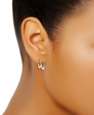 Polished Oval Oval Small Hoop Earrings, Macy's Exclusive