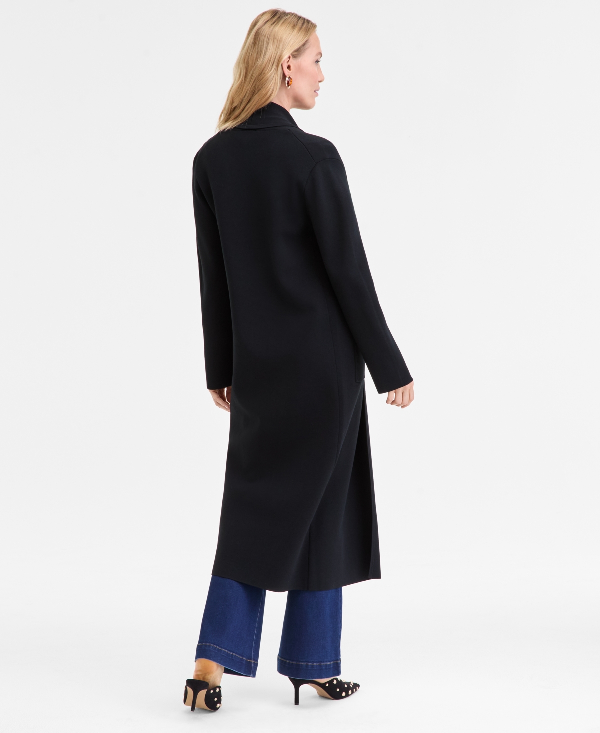 Inc International Concepts Womens Duster Cardigan Xs 3x Macys Exclusive In Black