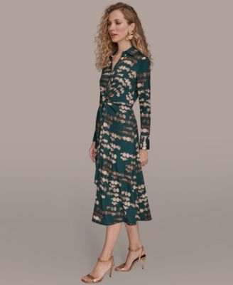 Women's Satin A-Line Midi Dress