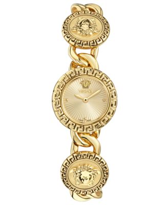 Versace - Women's Swiss La Greca Stud Icon Gold Ion Plated Link Bracelet Watch 28mm