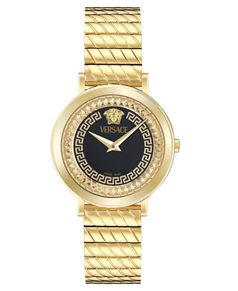 Женские часы Versace Swiss Delphinus Gold Ion Plated Bracelet Watch 35mm
