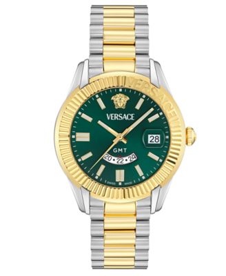 Versace - Men's Swiss Apodis GMT Two-Tone Bracelet Watch 41mm