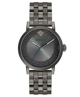 Versace - Men's Swiss Albireo Gunmetal Ion Plated Bracelet Watch 40mm