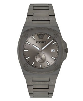 Versace - Men's Swiss Tolomeo Gunmetal Ion Plated Bracelet Watch 40mm