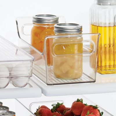Plastic Condiment Organizer with Handles, Set of 2, Clear, Made in USA