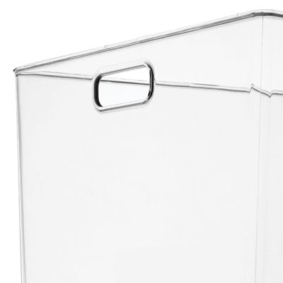 Plastic Pantry Storage Bin with Handles - Set of 3 - Clear