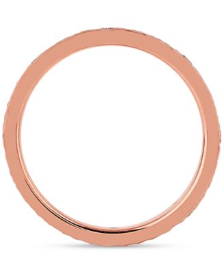 Diamond Studded Textured Band (1/4 ct. t.w.) in Platinum or 14k Gold