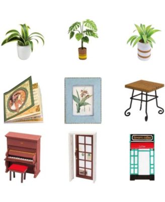 DIY Dollhouse Kit Miniature Kits with Accessories and Furniture for Adults Girls Birthday Gifts, Multicolored, 7.4"7.4"8.1