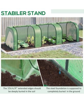 Portable Tunneled house with 3 Zippe Doors, PE Cover