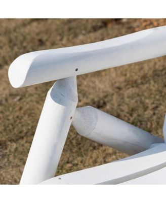 Outdoor Adirondack Style Wooden Rocking Chair, Large,