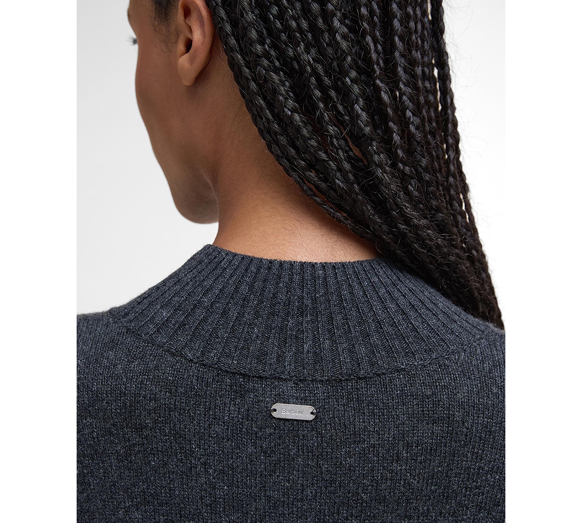 Barbour Women's Funnel Neck Mini Dress In Gray