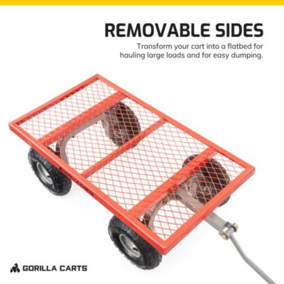 800 Pound Capacity Heavy Duty Steel Mesh Utility Wagon Cart