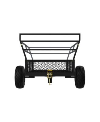 1400lb Steel ATV Trailer Garden Cart w/Removable Sides & 3-in-1 Tailgate
