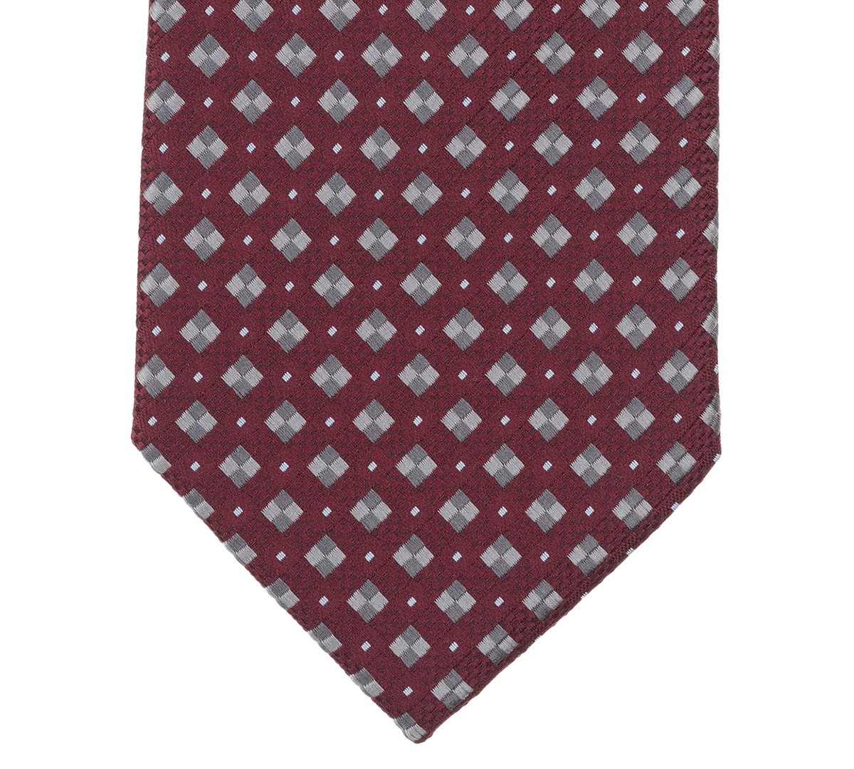 Perry Ellis Portfolio Men's Cain Neat Pattern Classic Tie In Burgundy