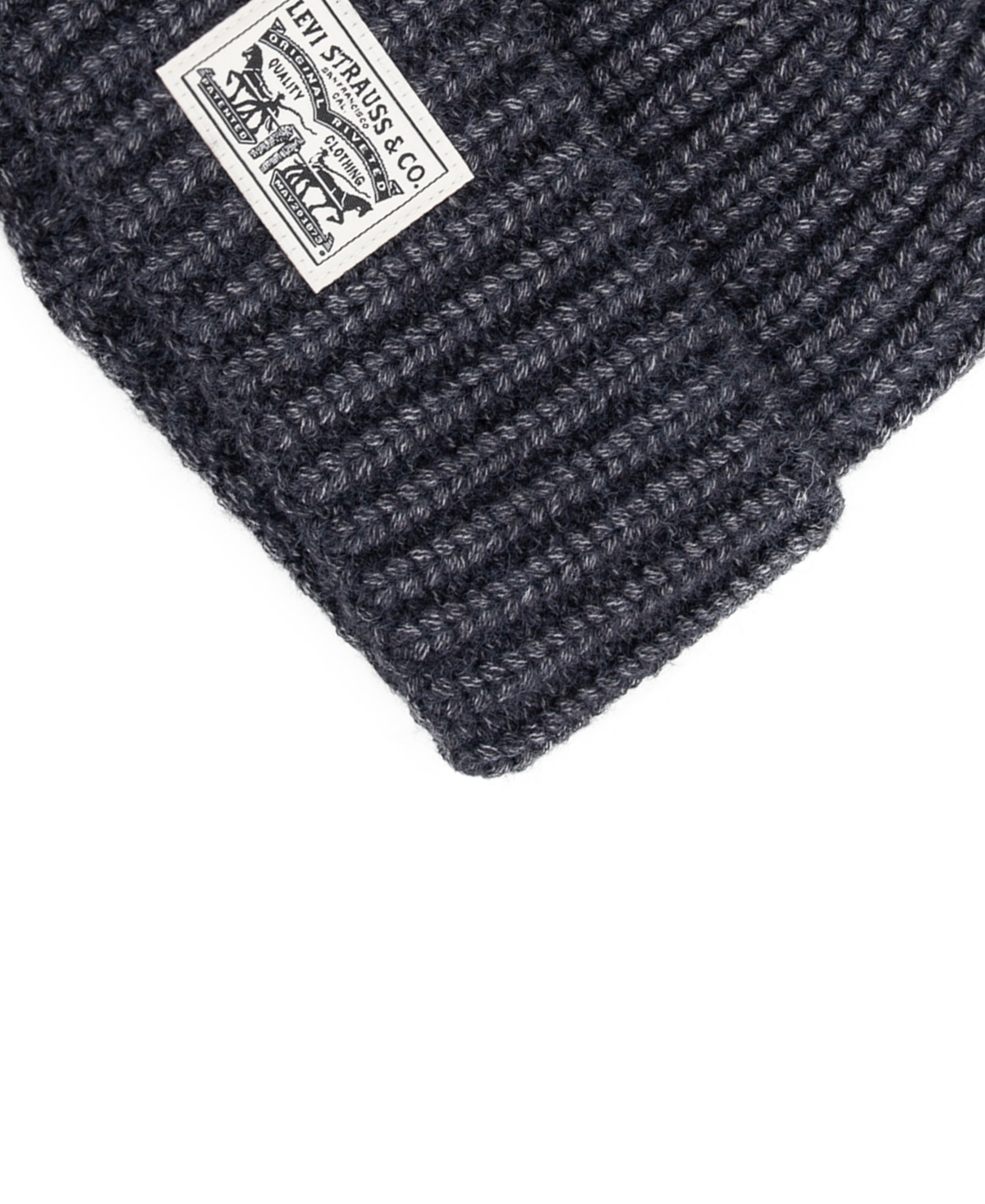 Levi's Men's Heathered Rib Knit Fashion Beanie In Blue