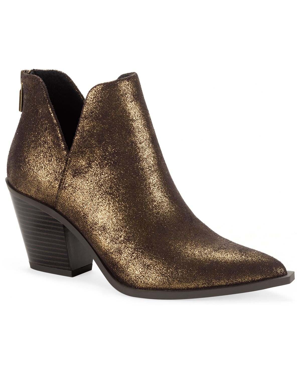 Wild Pair Women's Leilanii V Pointed Toe Booties, Macy's Exclusive In Brown