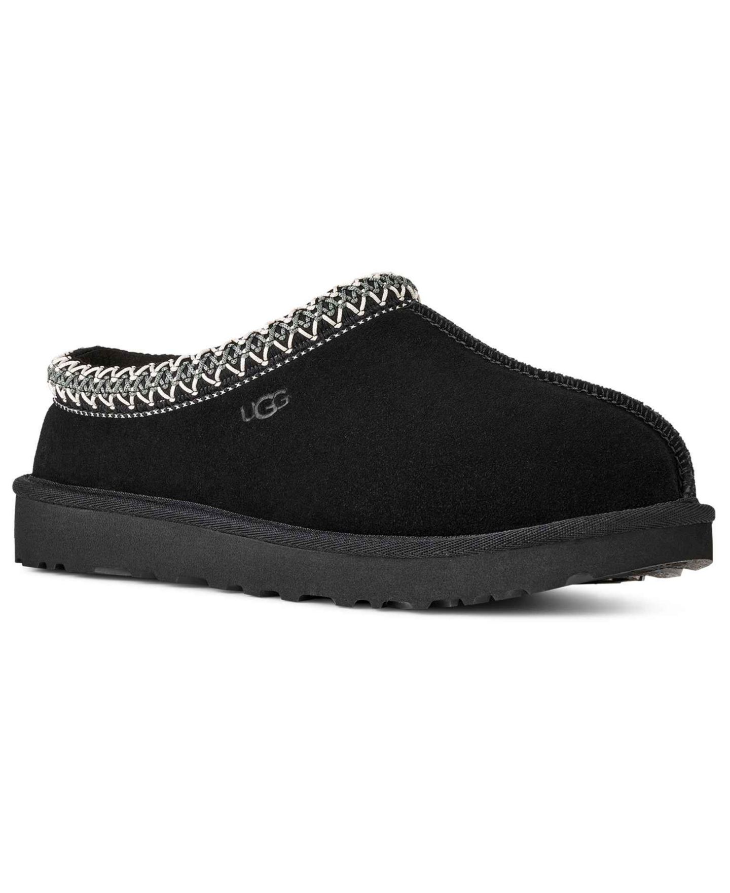 Женские тапочки UGG® Tasman II Slip-On Slide Slippers, цвет: Чёрный — фото 1