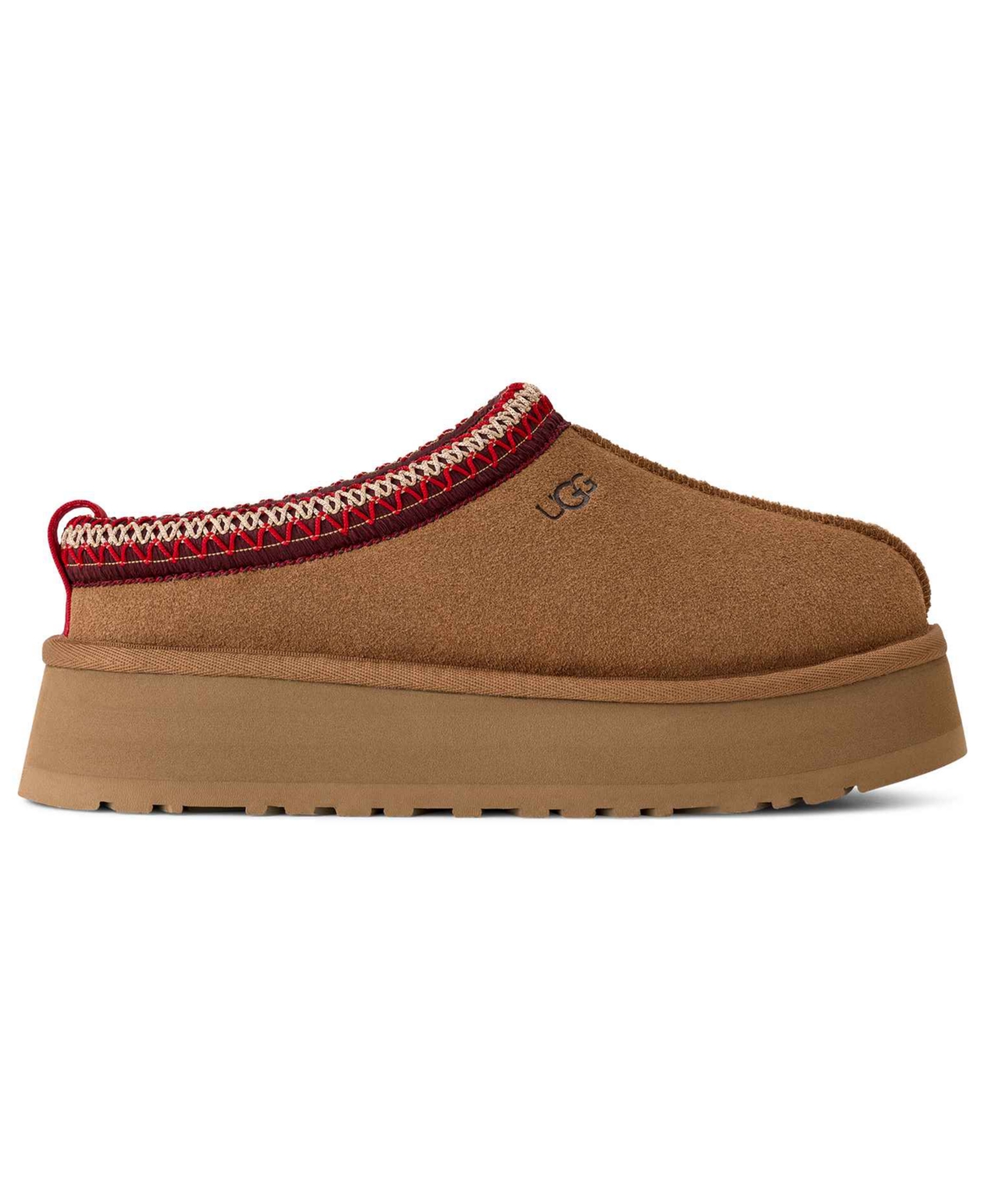 Ugg Tazz Womens Embroidered Slip On Slide Slippers In Brown
