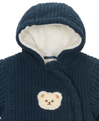 Baby Boys' Teddy Plush Corded Snowsuit