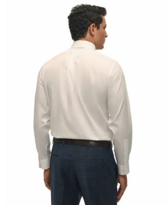 Men’s Regular Fit Non-Iron Polo Button-Down Collar Solid Pinpoint Dress Shirt