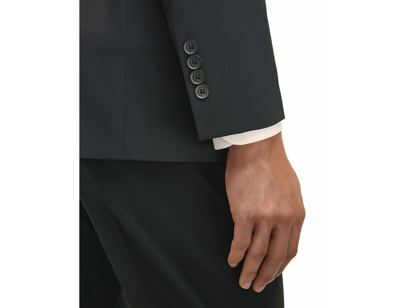Мужские куртки B By Brooks Brothers Classic-Fit Stretch Wool Blend Suit Separates, цвет: Чёрный — фото 4