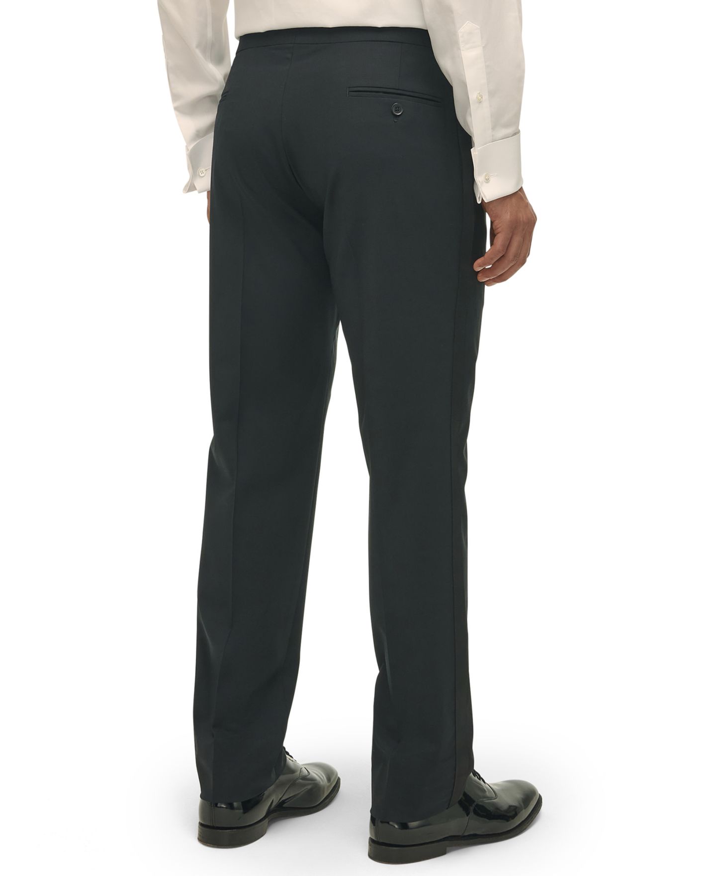Мужские брюки Brooks Brothers Classic-Fit Wool Blend Tuxedo Suit Separates Pant, цвет: Чёрный — фото 2