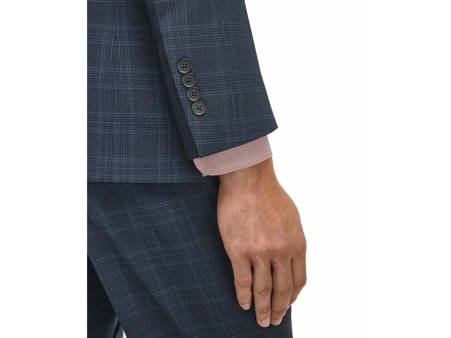 Мужской пиджак Brooks Brothers Classic-Fit Stretch Wool Blend Suit, цвет: Тёмно-синий клетчатый — фото 3