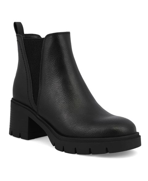 Женские ботинки MIA Panola Stacked Heel Lug Sole Chelsea Booties, цвет: Чёрный