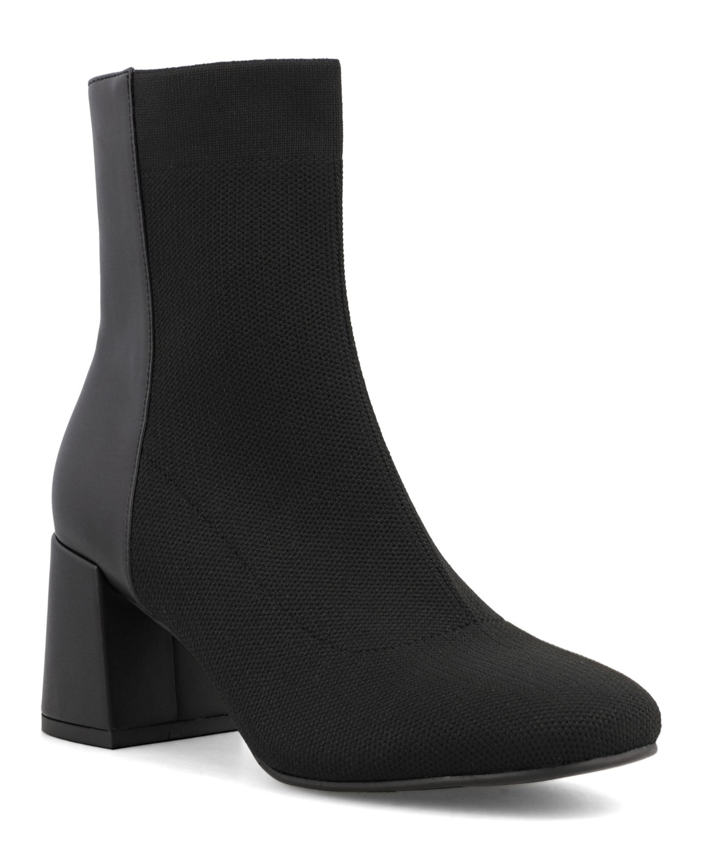 Женские ботинки MIA Bronwen Chic Contrast Block Heel Dress Booties, цвет: Чёрный — фото 1