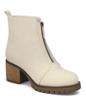 Women's Fabiola Front Zip Stacked Heel Ankle Booties