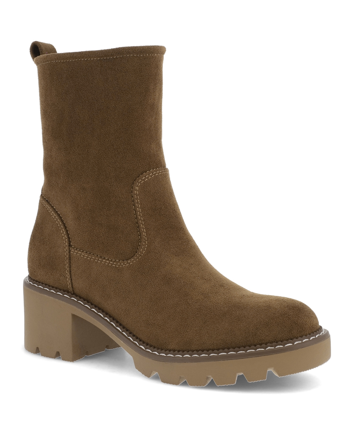 Mia Pallmer Block Heel Bootie In Brown