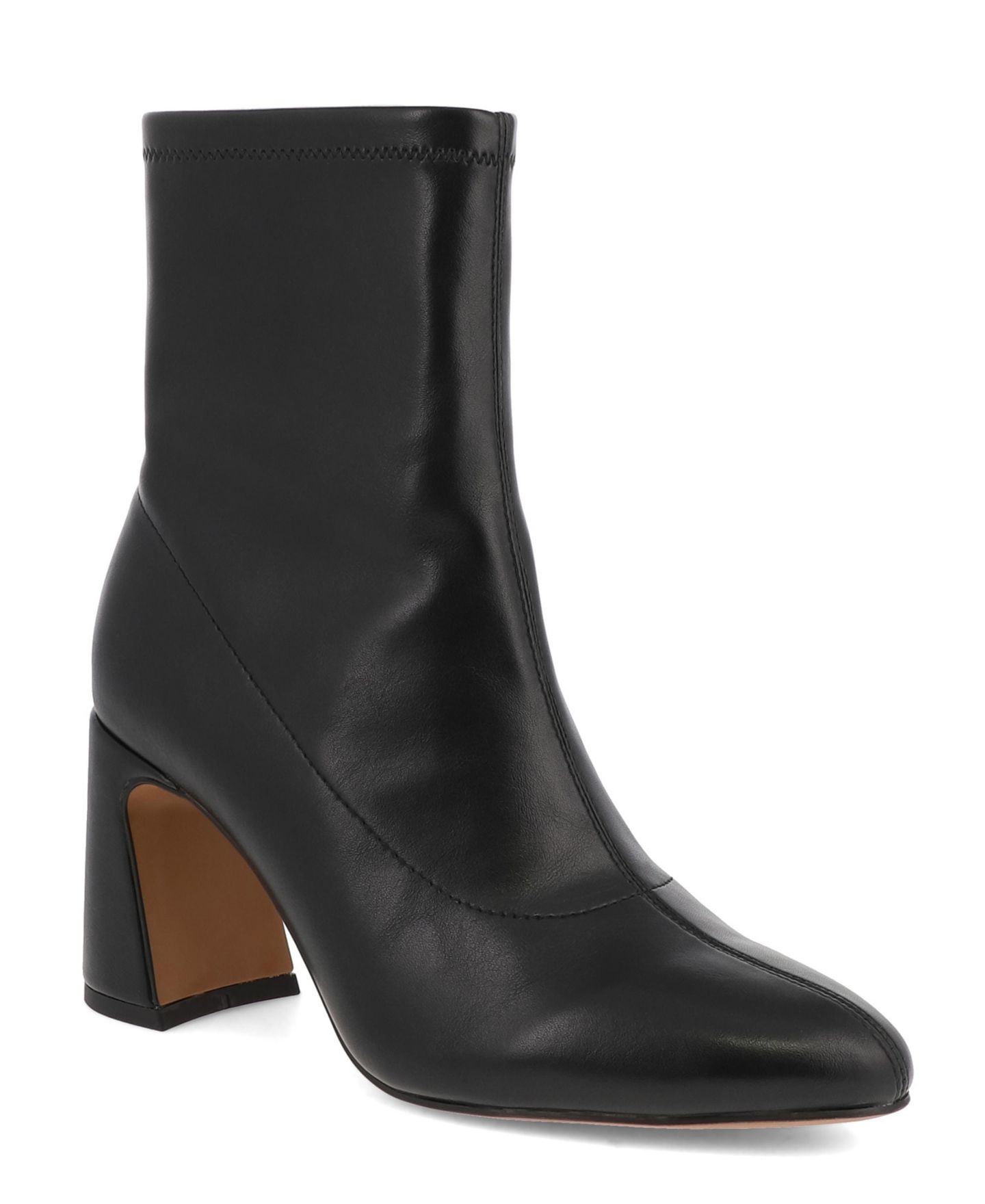Женские ботинки MIA Thiva Block Heel Pointed Toe Dress Booties, цвет: Чёрный — фото 1