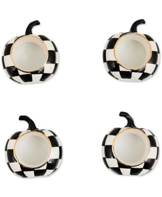 MacKenzie-Childs - Courtly Check Pumpkin Napkin Rings, Set of 4