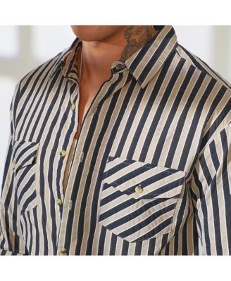 Men's Candy Striped Oversized Shirt