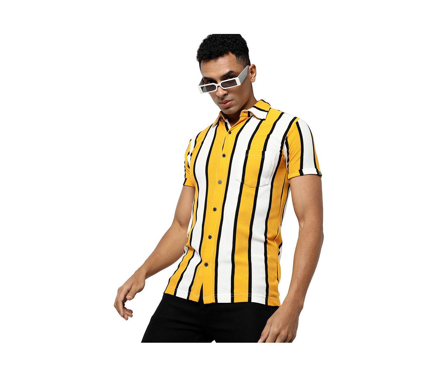 Мужская рубашка Cahoot Dramatic Striped, цвет: Жёлтый — фото 2