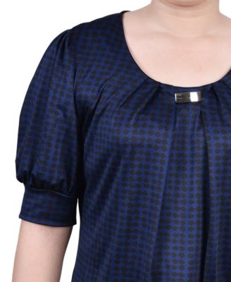 Petite Short Sleeve Balloon Sleeve Top