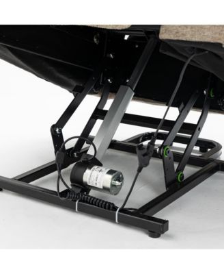 Power Lift Recliner Chair with Heat & Massage, USB Port & Cup Holders, Brown Electric Massage Chair for Seniors