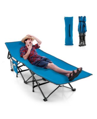 Wide Foldable Camping Cot with Carry Bag