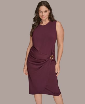 Plus Size Sarong Sleeveless Skirt Midi Dress