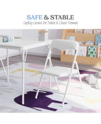 Kids 3 Piece Folding Table And Chair Set - Kids Activity Table Set