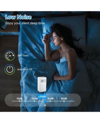 10,000 BTU Portable 3-in-1 Air Conditioner - Rapid Cooling, Energy Efficient, 24-Hour Timer & Remote, Ultra-Quiet, Ideal for Bedrooms, Apartments