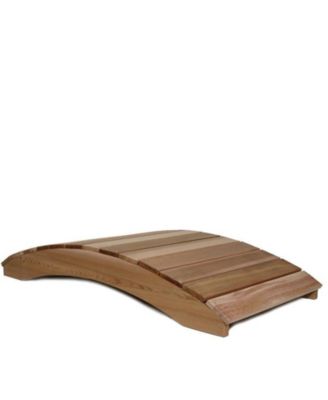 Garden Bridge in Western Red Cedar with Unstained Finish for Outdoor Decor