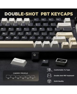 B75 Mechanical Keyboard,75% Layout with Knob,Hot Swappable RGB Backlit Gasket Mounted,Creamy Typing,Double-Shot PBT Keycaps,Cherry Profile,for Win/Mac