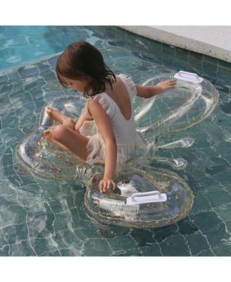 Kids Lie-On Float: Butterfly Cotton Candy - Glitter