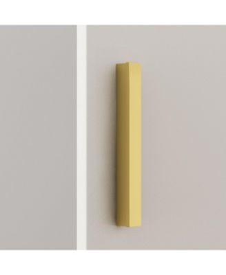 Modern 2-door 2-drawer wardrobe with mirror, bedroom Armoire, Closet