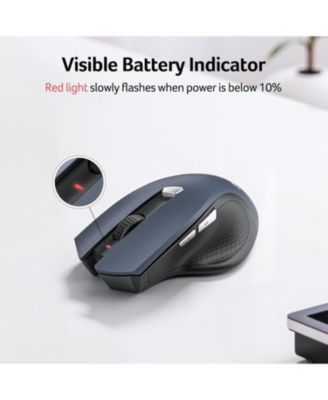 Wireless Mouse for Laptop, 2.4GHz Computer Mouse with 3 Adjustable DPI, 6 Buttons, USB Receiver (1600 DPI, Compatible with PC, Laptop, Desktop)