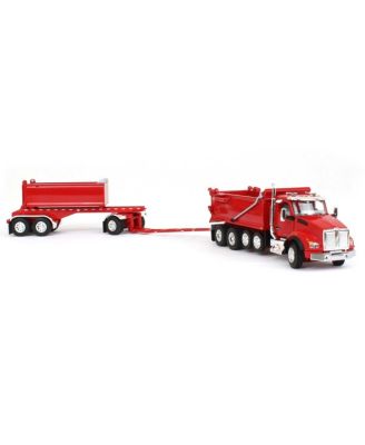 DCP 1/64 Viper Red Kenworth T880 Rogue Dump w/ Rogue Transfer Dump Trailer