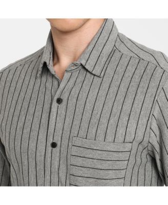 Men's Moon Grey Pinstriped Shirt