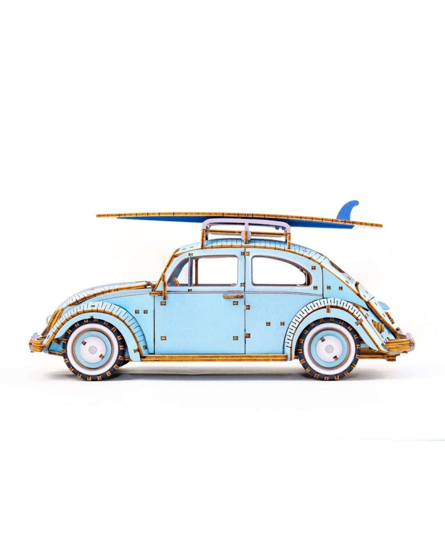 Детский конструктор Flash Popup 1949 Volkswagen Beetle Type 1 wa-gu-mi Wooden 346-Piece 3D Puzzle Building Set, Ages 12+ — фото 1