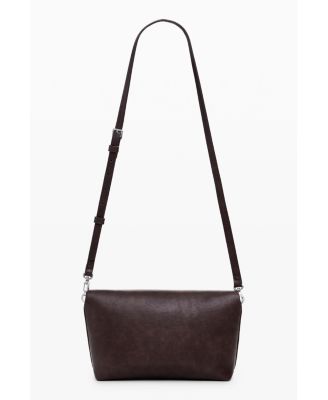 Women's Medium faux suede bag with 3D logo